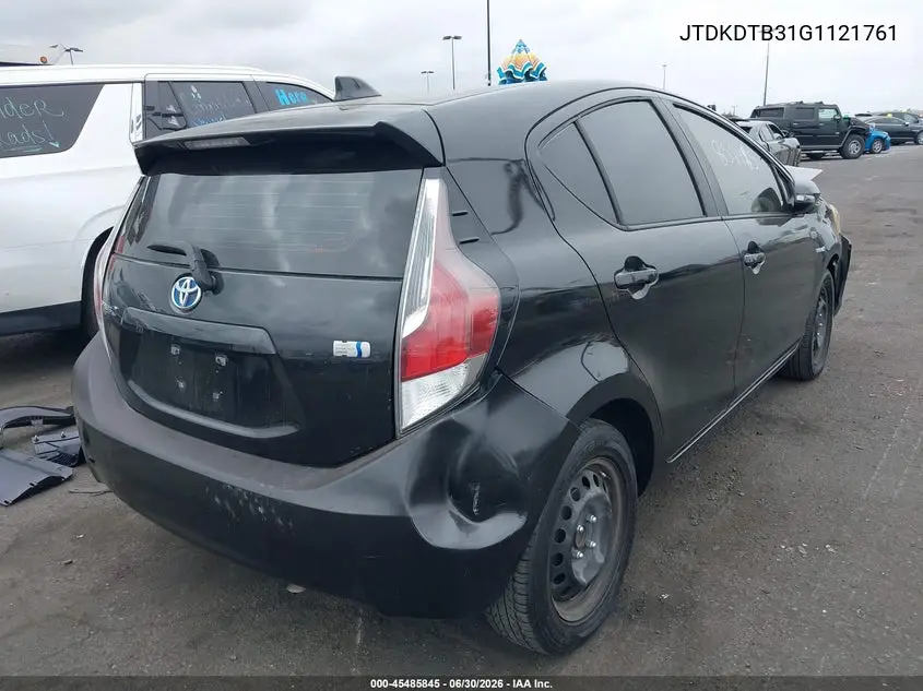 2016 Toyota Prius C Two VIN: JTDKDTB31G1121761 Lot: 45485845