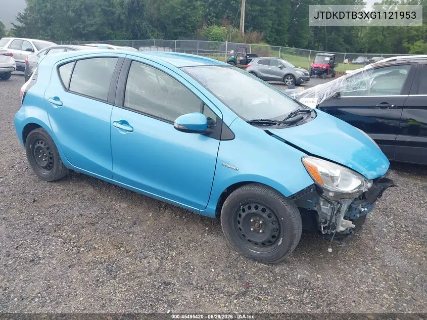 2016 Toyota Prius C Two VIN: JTDKDTB3XG1121953 Lot: 45495420
