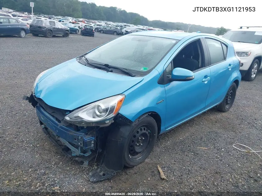 2016 Toyota Prius C Two VIN: JTDKDTB3XG1121953 Lot: 45495420