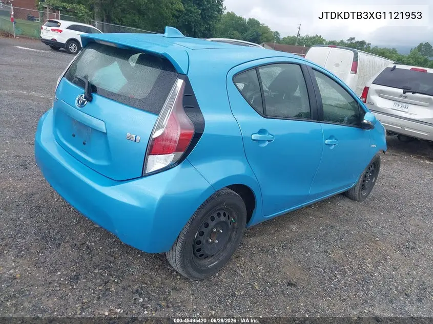 2016 Toyota Prius C Two VIN: JTDKDTB3XG1121953 Lot: 45495420