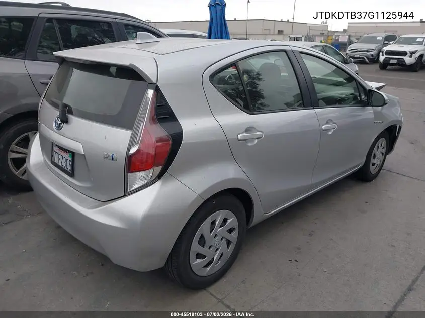 2016 Toyota Prius C Two VIN: JTDKDTB37G1125944 Lot: 45519103
