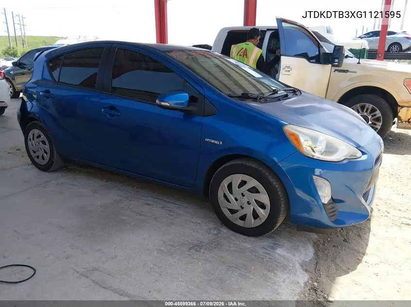 2016 Toyota Prius C One VIN: JTDKDTB3XG1121595 Lot: 45599366