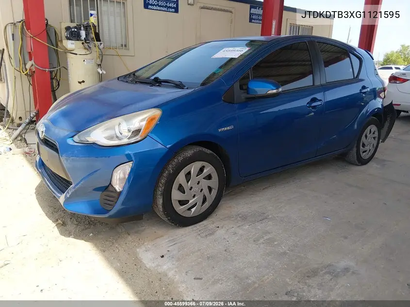 2016 Toyota Prius C One VIN: JTDKDTB3XG1121595 Lot: 45599366