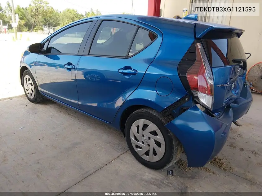 2016 Toyota Prius C One VIN: JTDKDTB3XG1121595 Lot: 45599366