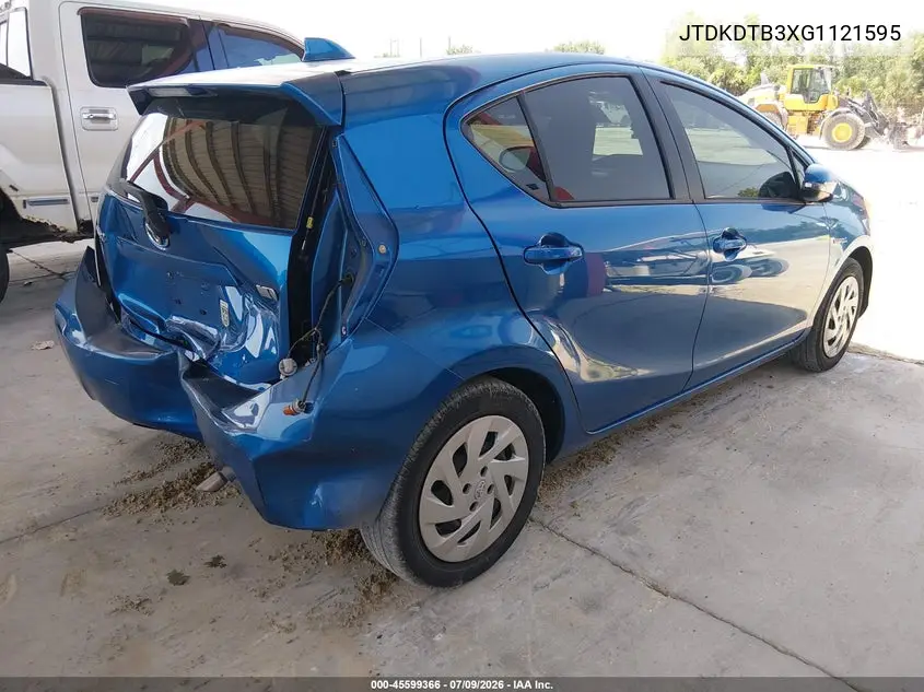 2016 Toyota Prius C One VIN: JTDKDTB3XG1121595 Lot: 45599366