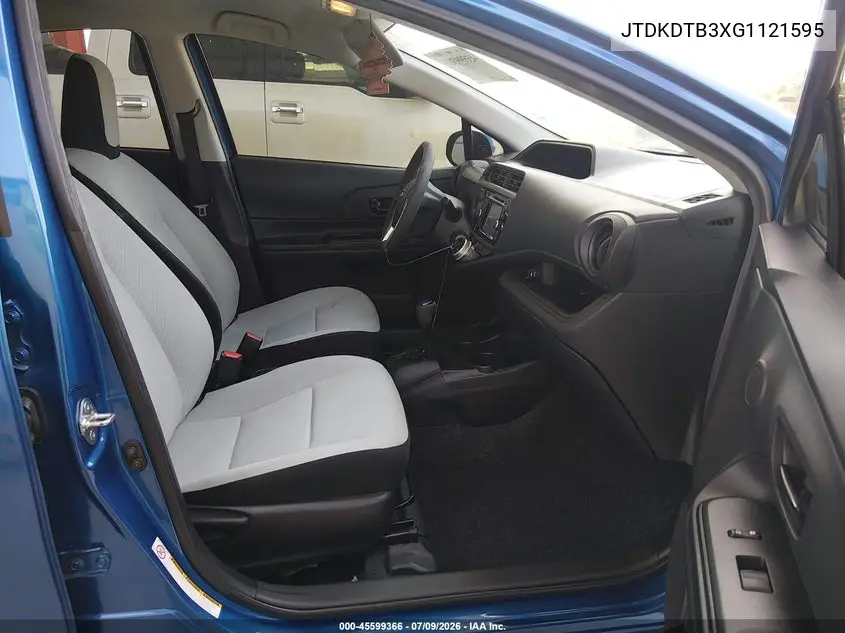 2016 Toyota Prius C One VIN: JTDKDTB3XG1121595 Lot: 45599366