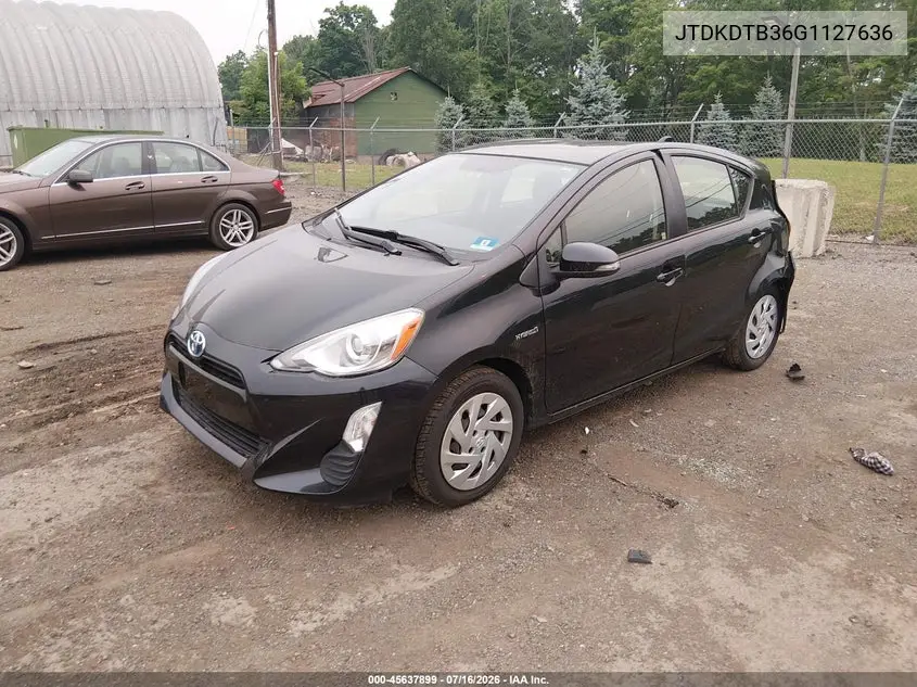 2016 Toyota Prius C Three VIN: JTDKDTB36G1127636 Lot: 45637899