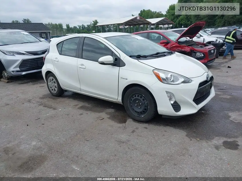2016 Toyota Prius C Three VIN: JTDKDTB31G1130296 Lot: 45662006