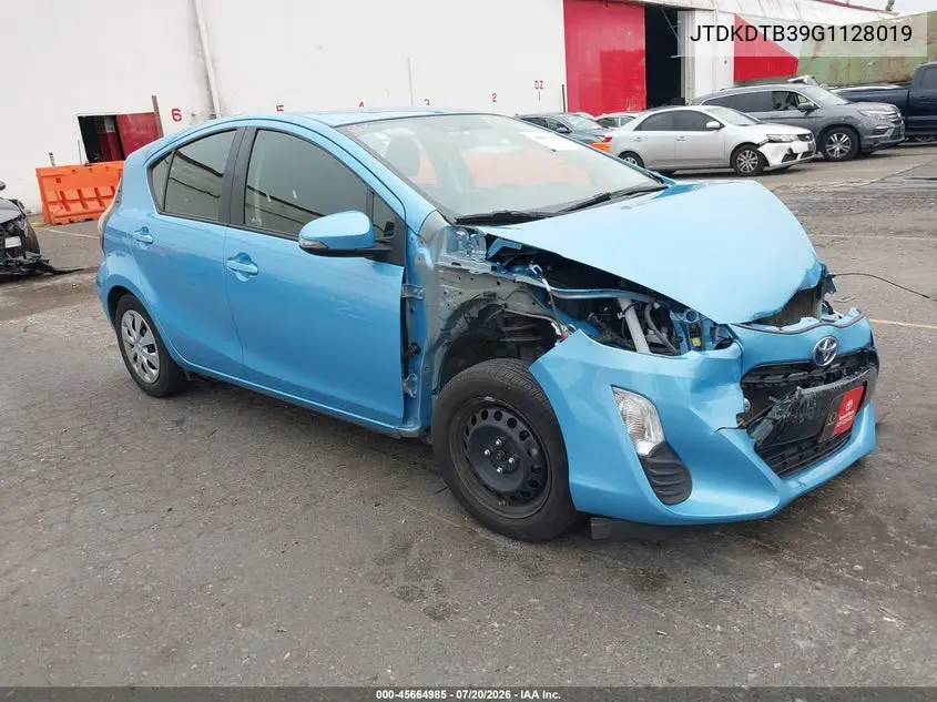 2016 Toyota Prius C Two VIN: JTDKDTB39G1128019 Lot: 45664985