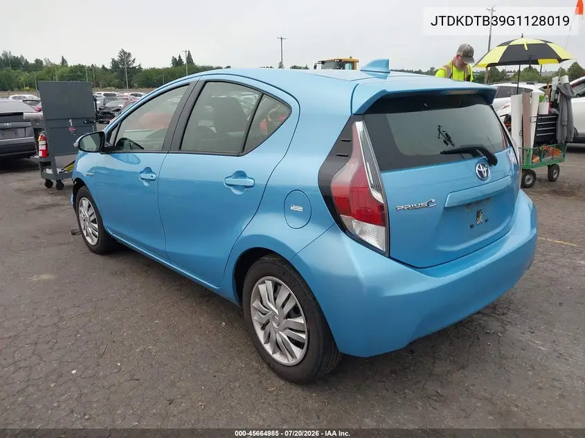 2016 Toyota Prius C Two VIN: JTDKDTB39G1128019 Lot: 45664985