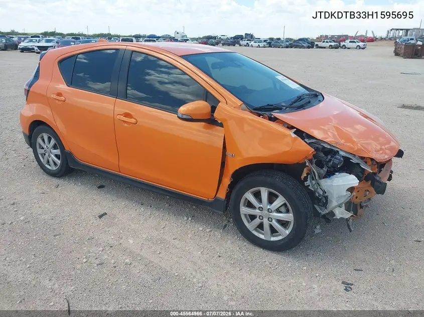2017 Toyota Prius C Two VIN: JTDKDTB33H1595695 Lot: 45564966