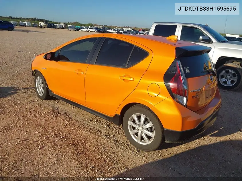 2017 Toyota Prius C Two VIN: JTDKDTB33H1595695 Lot: 45564966