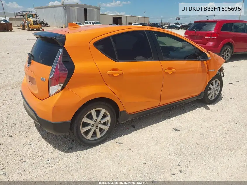 2017 Toyota Prius C Two VIN: JTDKDTB33H1595695 Lot: 45564966