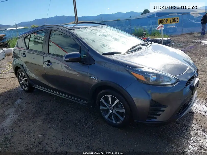 2018 Toyota Prius C Two VIN: JTDKDTB30J1605251 Lot: 45373744