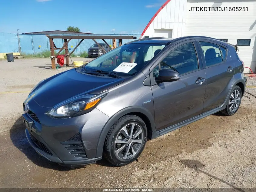 2018 Toyota Prius C Two VIN: JTDKDTB30J1605251 Lot: 45373744