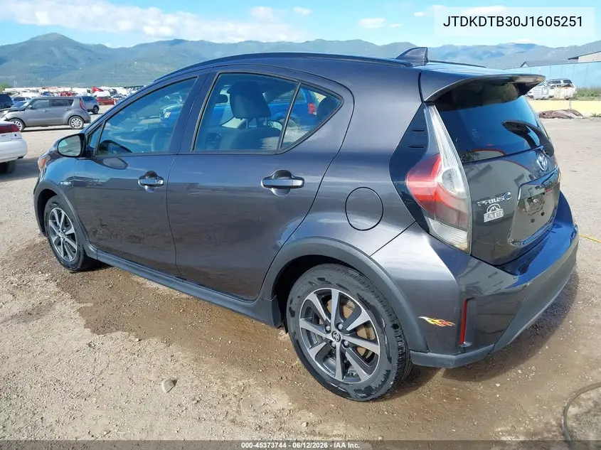 2018 Toyota Prius C Two VIN: JTDKDTB30J1605251 Lot: 45373744