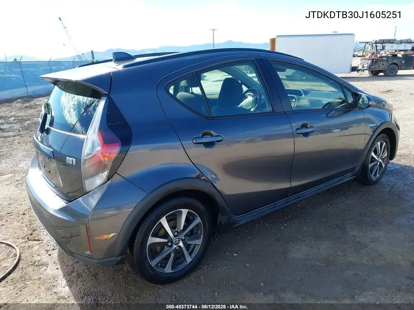 2018 Toyota Prius C Two VIN: JTDKDTB30J1605251 Lot: 45373744