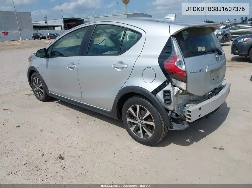 2018 Toyota Prius C Four VIN: JTDKDTB38J1607376 Lot: 45497335