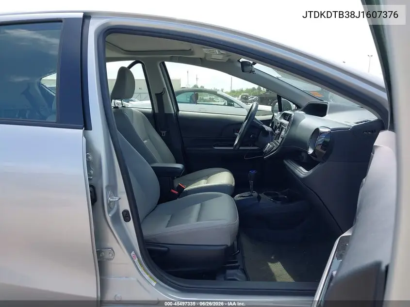 2018 Toyota Prius C Four VIN: JTDKDTB38J1607376 Lot: 45497335