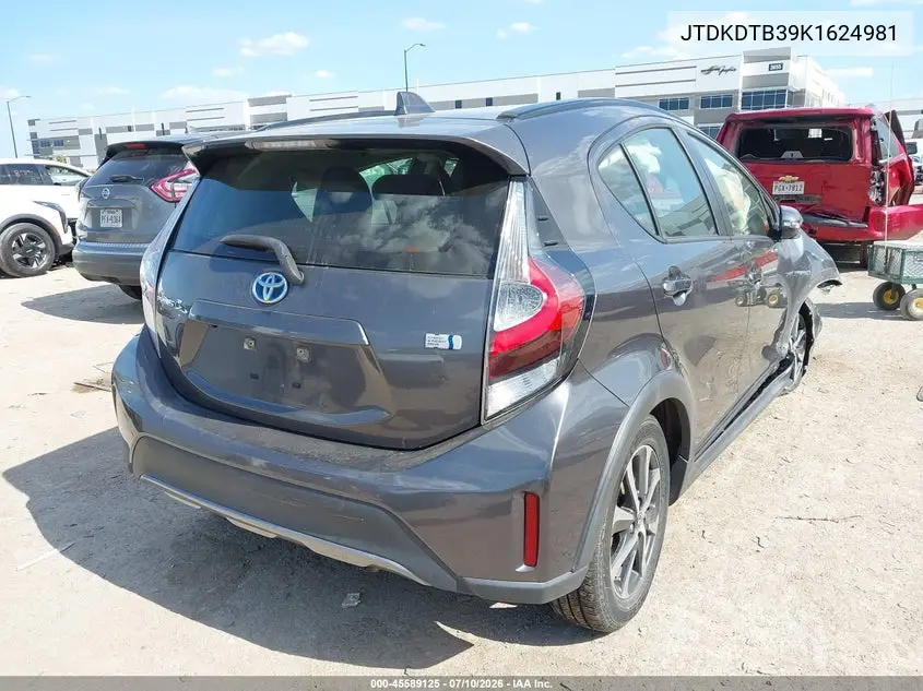 2019 Toyota Prius C L VIN: JTDKDTB39K1624981 Lot: 45589125