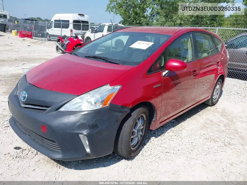 JTDZN3EU0D3280335 2013 Toyota Prius V Three