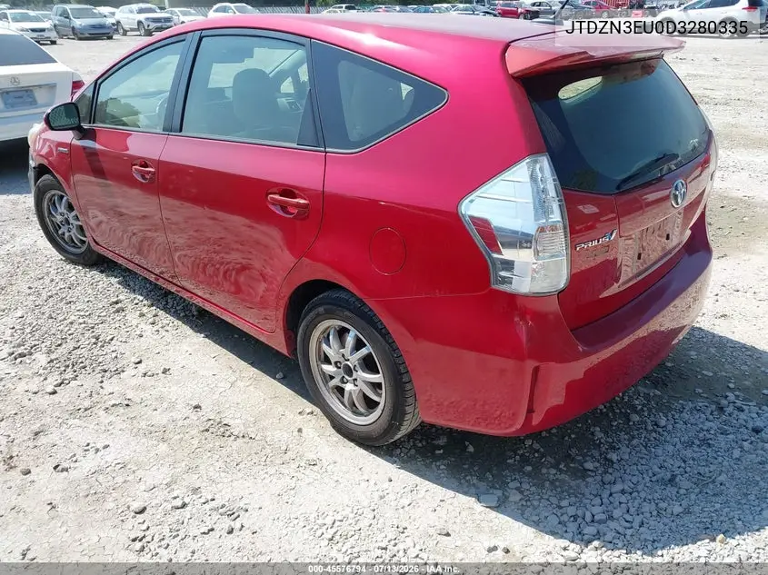 JTDZN3EU0D3280335 2013 Toyota Prius V Three