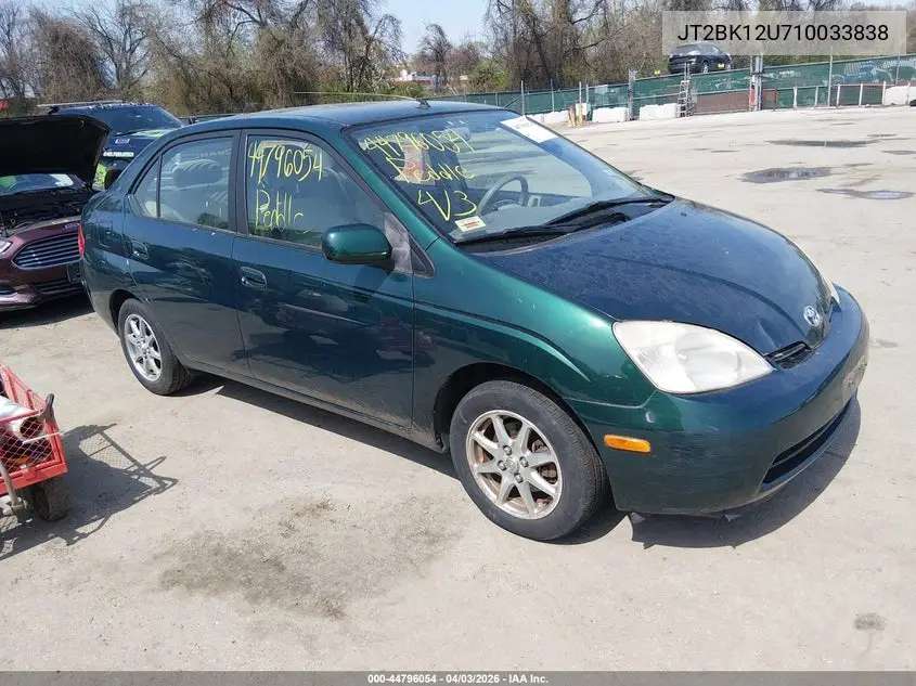 2001 Toyota Prius VIN: JT2BK12U710033838 Lot: 44796054