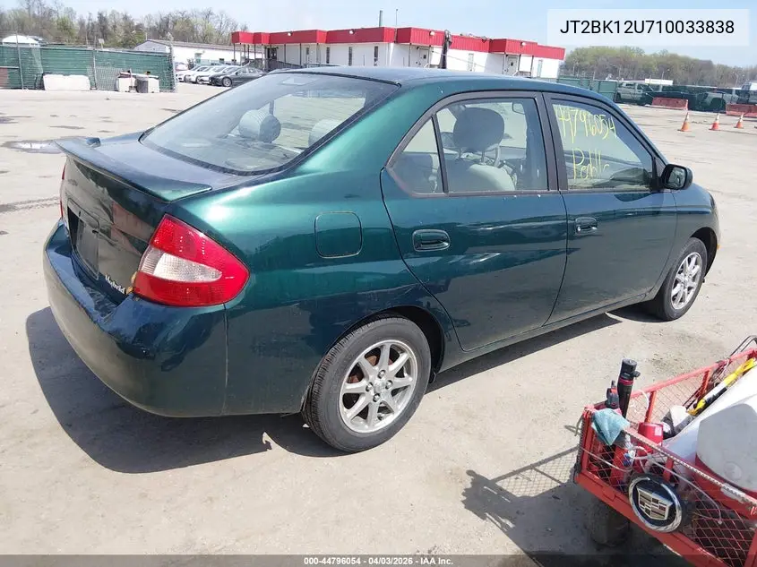 2001 Toyota Prius VIN: JT2BK12U710033838 Lot: 44796054