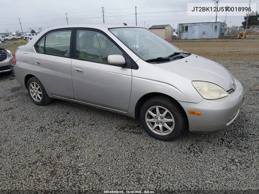 2001 Toyota Prius VIN: JT2BK12U510018996 Lot: 45259795