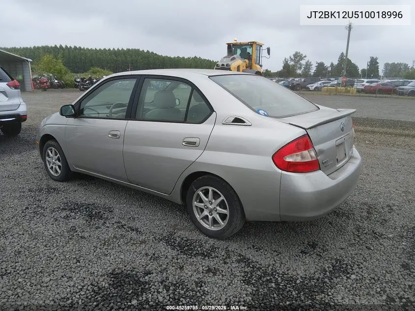 2001 Toyota Prius VIN: JT2BK12U510018996 Lot: 45259795
