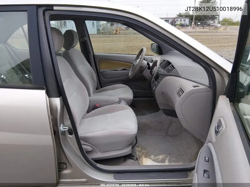 2001 Toyota Prius VIN: JT2BK12U510018996 Lot: 45259795