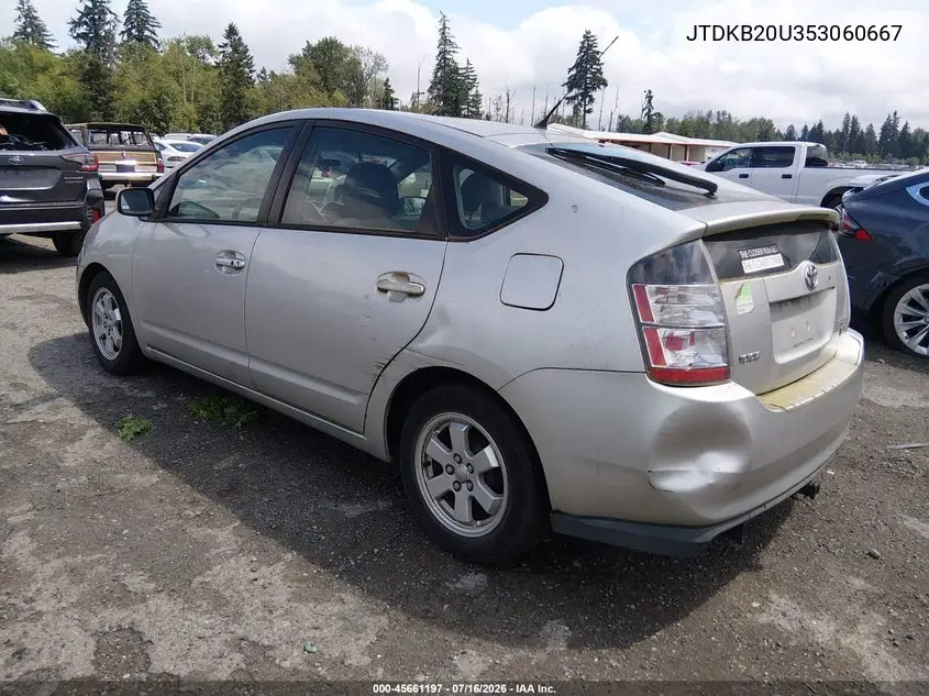 2005 Toyota Prius VIN: JTDKB20U353060667 Lot: 45661197