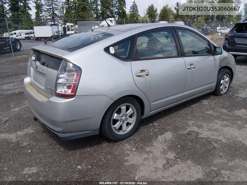 2005 Toyota Prius VIN: JTDKB20U353060667 Lot: 45661197