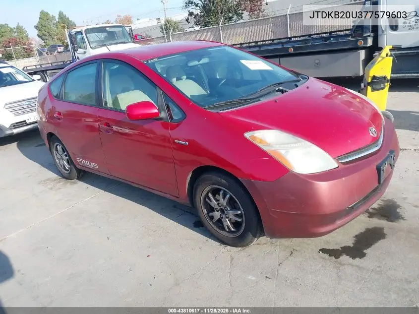 JTDKB20U377579603 2007 Toyota Prius