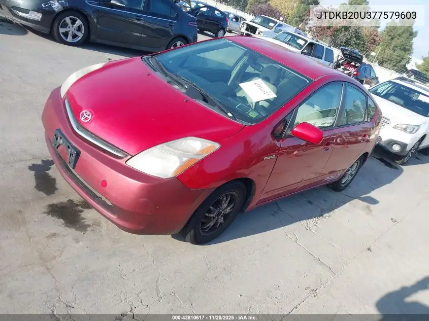 JTDKB20U377579603 2007 Toyota Prius