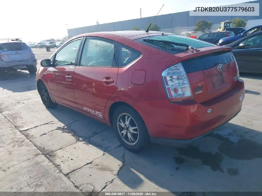 JTDKB20U377579603 2007 Toyota Prius