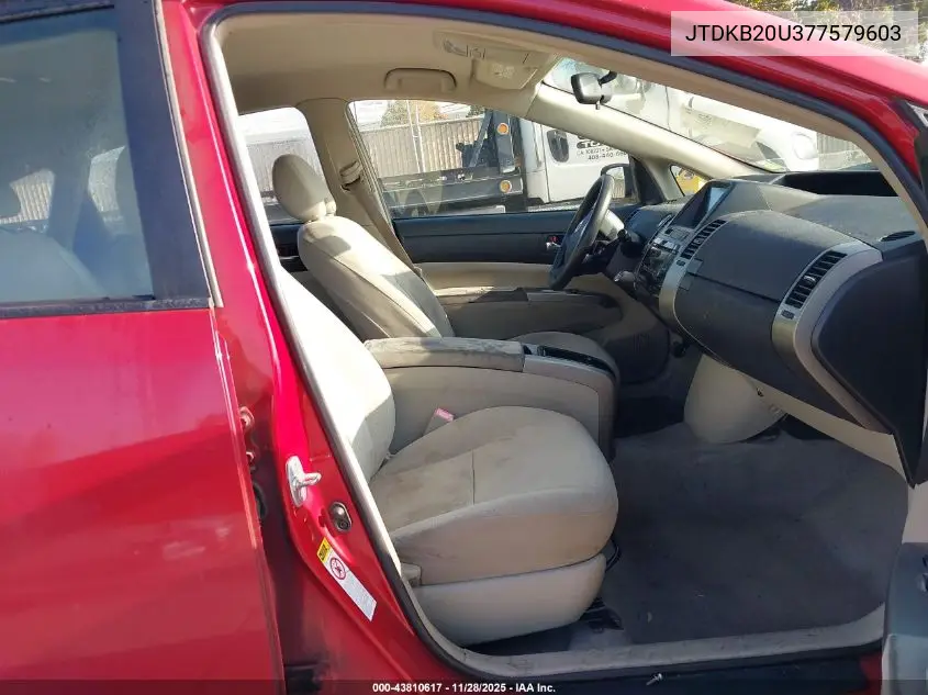 JTDKB20U377579603 2007 Toyota Prius