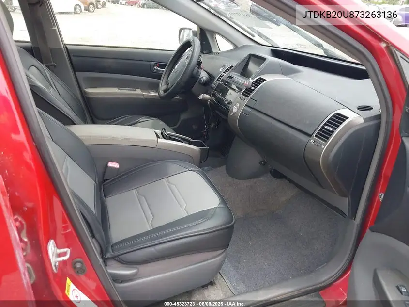 2007 Toyota Prius VIN: JTDKB20U873263136 Lot: 45323723
