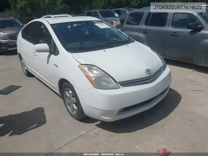 2007 Toyota Prius VIN: JTDKB20U977619022 Lot: 45326087