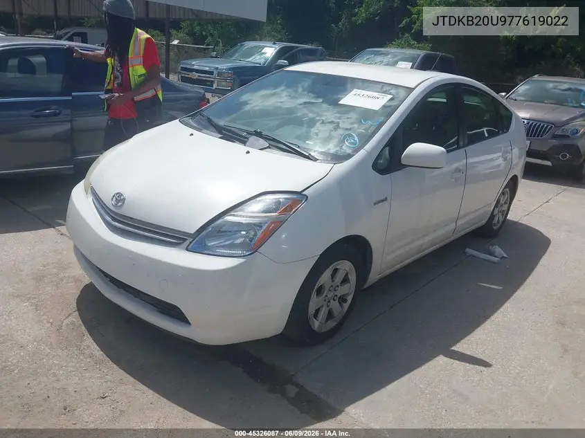 2007 Toyota Prius VIN: JTDKB20U977619022 Lot: 45326087