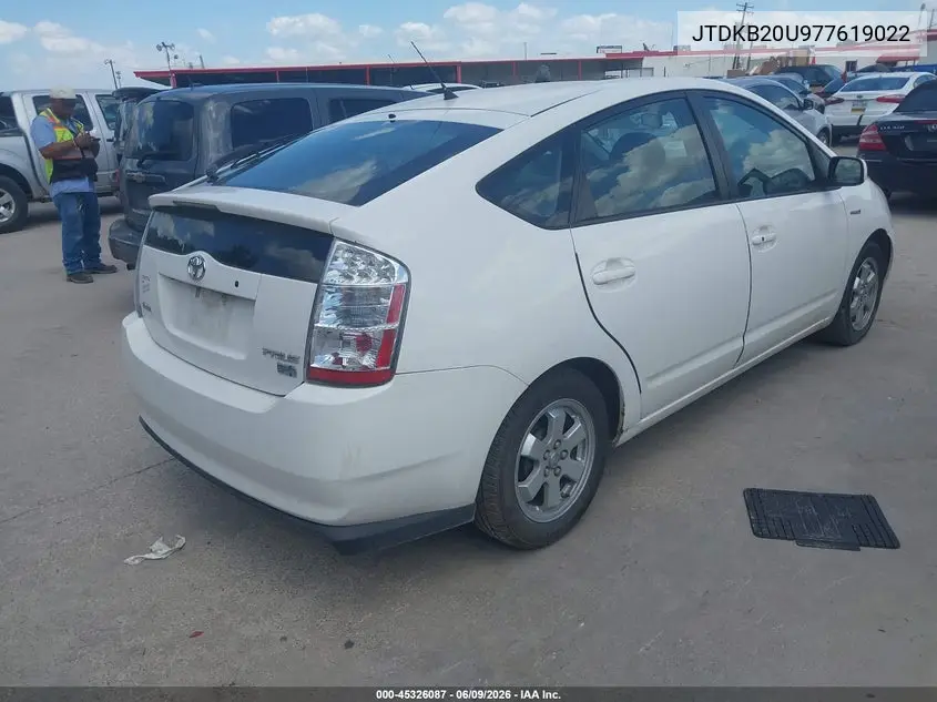 2007 Toyota Prius VIN: JTDKB20U977619022 Lot: 45326087