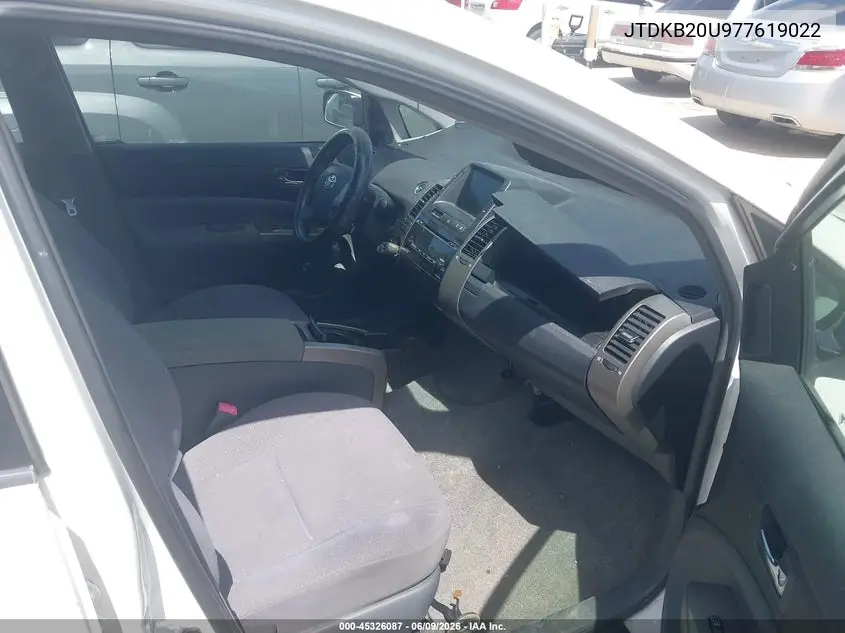 2007 Toyota Prius VIN: JTDKB20U977619022 Lot: 45326087