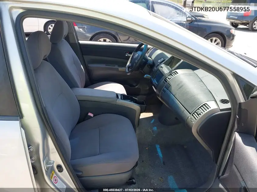 2007 Toyota Prius VIN: JTDKB20U677558955 Lot: 45538427