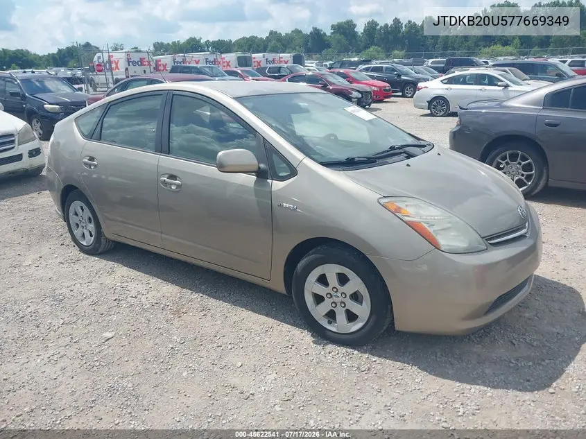 2007 Toyota Prius VIN: JTDKB20U577669349 Lot: 45622541