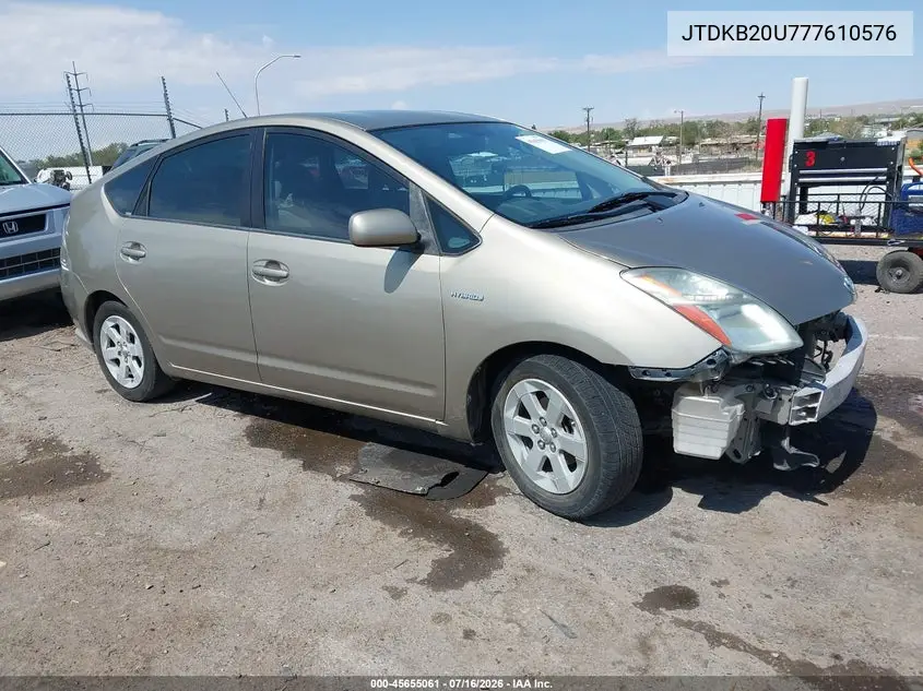 JTDKB20U777610576 2007 Toyota Prius