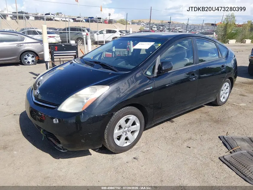 2007 Toyota Prius VIN: JTDKB20U473280399 Lot: 45667752