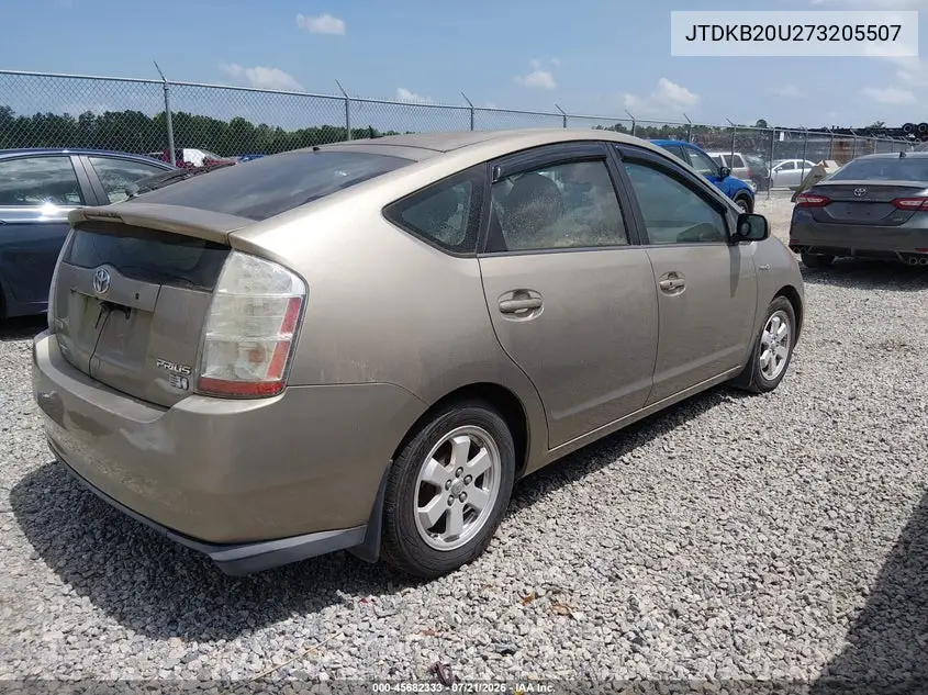 2007 Toyota Prius VIN: JTDKB20U273205507 Lot: 45682333