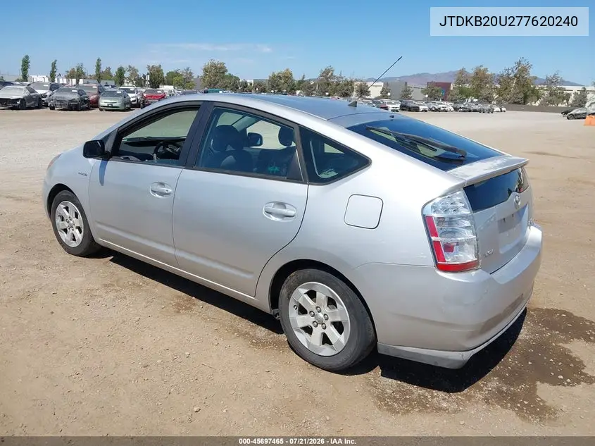 2007 Toyota Prius VIN: JTDKB20U277620240 Lot: 45697465