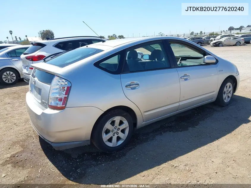 2007 Toyota Prius VIN: JTDKB20U277620240 Lot: 45697465
