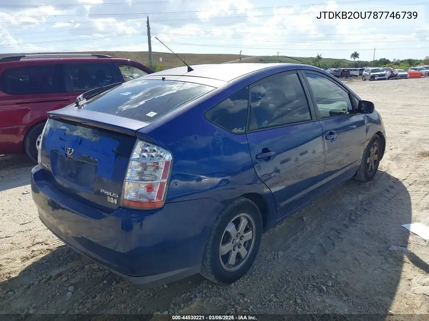 JTDKB2OU787746739 2008 Toyota Prius